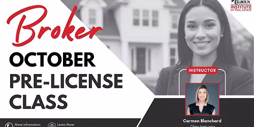 2026 October BROKER Pre-License Course