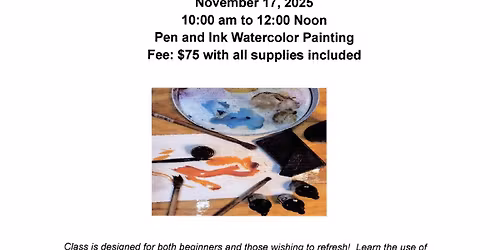 Pen & Ink Watercolor Class