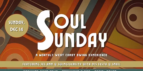 Soul Sunday \u2022 Monthly WCS experience ft. DJs John Festa & Jes Ann Nail \u2022 Midtown NYC