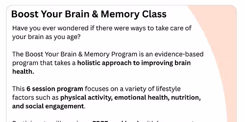 Boost Your Brain & Memory - Week 4