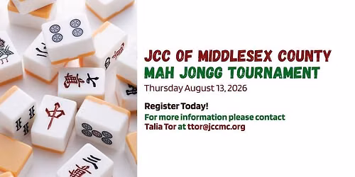JCC MAH JONGG TOURNAMENT Summer 2026