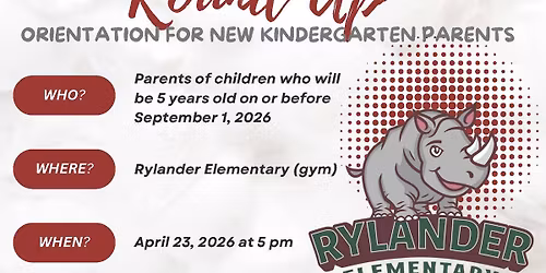 2026 Rylander Elementary Kindergarten Round Up