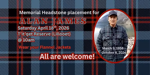 Alan James' Headstone Placement