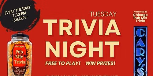 Trivia Tuesdays at Cary's Lounge