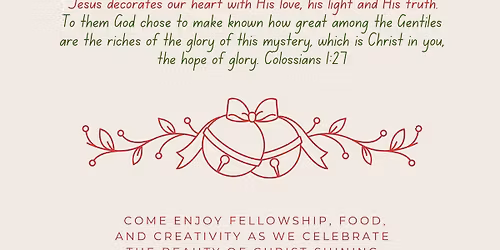 \u201cThe True Ornament - Christ In Us\u201d 