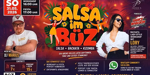 Salsa im B\u00fcZ Minden - Workshop mit Lory & Fiesta mit Dj Marius