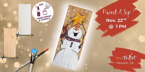 \ud83c\udfa8Mimosa Saturday \u2013 Paint, Sip & Create in Newark, DE: Cheerful Snowman
