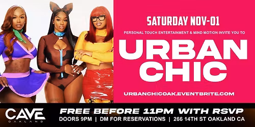URBAN CHIC HALLOWEEN WEEKEND w\/ DJ MIND MOTION & POPIT4SLIM