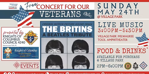 FREE CONCERT FOR OUR VETERANS - Presented by Knights of Columbus Council 4240 & Assembly 1677