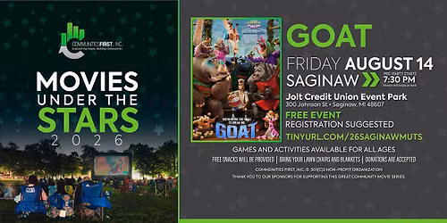 Movies Under The Stars Saginaw: GOAT