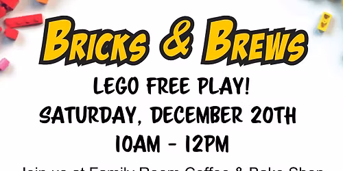 LEGO free play morning at Family Room Coffee & Bake Shop!