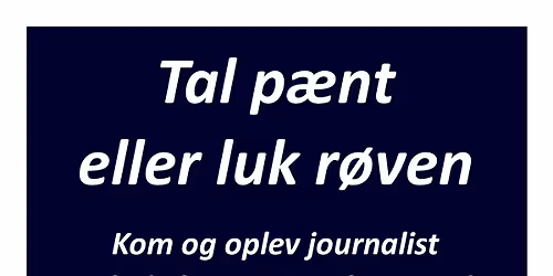 Tal p\u00e6nt eller luk r\u00f8ven - foredrag med Abdel Aziz Mahmoud