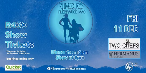 Rumours of Fleetwood Mac Tribute at Hermanus Golf Club 11 Dec 2026