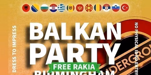 BALKAN Party BIRMINGHAM - BALKAN SEASON KICK\u2011OFF