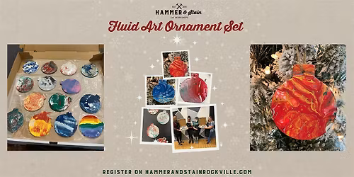 Fluid Art Ornament Set