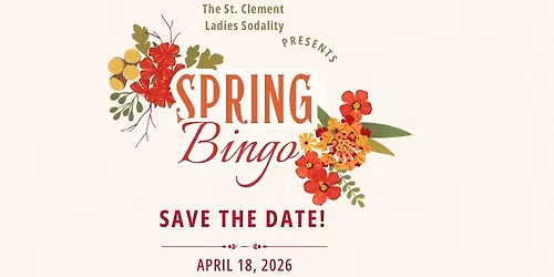 Ladies Sodality Spring Bingo