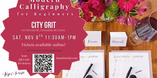 Modern Calligraphy for Beginners at CITY GRIT