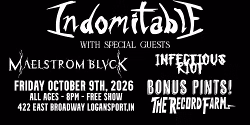 Indomitable - Maelstrom Blvck - Infectious Riot LIVE at Bonus Pints
