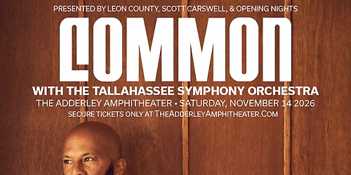 Common with the Tallahassee Symphony Orchestra at Adderley Amphitheater at Cascades Park