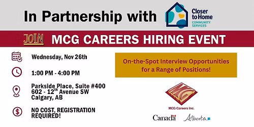 Closer to Home Hiring Event