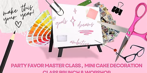 Party Favor Master Class, Mini Cake Decoration, Class, Brunch, & Workshop