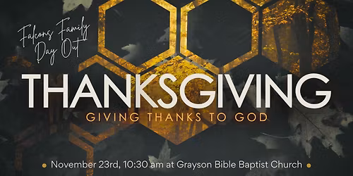 Falcons Family Day Out: Thanksgiving Service and Lunch