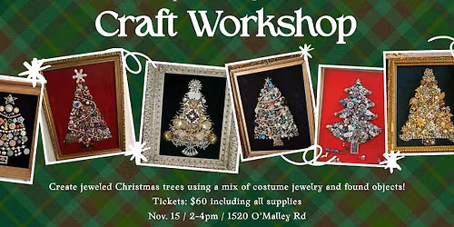 Craft Workshop: Jeweled Christmas Tree Art