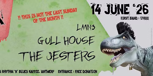 Sunday Punkday, 14 Juni 2026: THE JESTERS + GULL HOUSE + LMN3