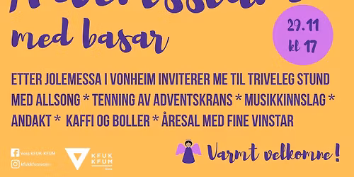 Adventstund med basar i Vonheim