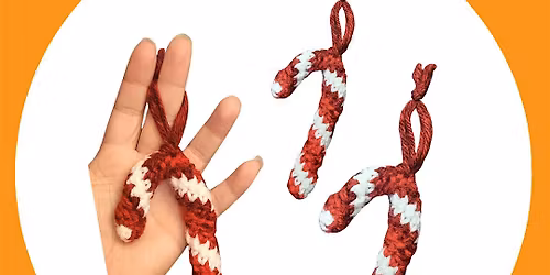 Candy Cane Crochet Ornament