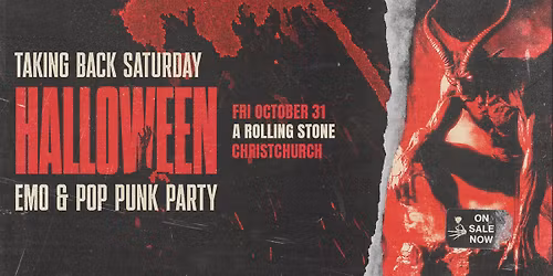Taking Back Saturday Halloween: Emo & Pop Punk Party - Christchurch | SOLD OUT