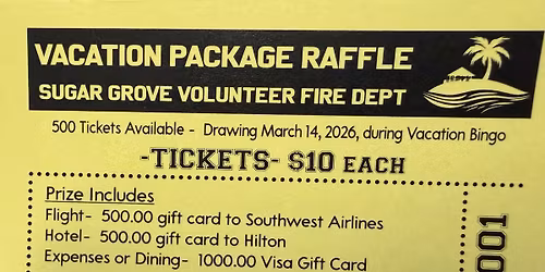 Vacation Package Raffle