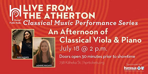 Live from the Atherton: An Afternoon of Classical Viola & Piano