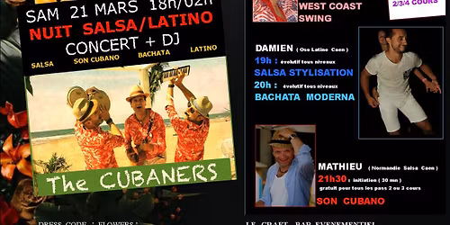 Nuit  SALSA LATINO , COURS + CONCERT + DJ + ANIMATIONS ( piste salsa bachata latino son...)