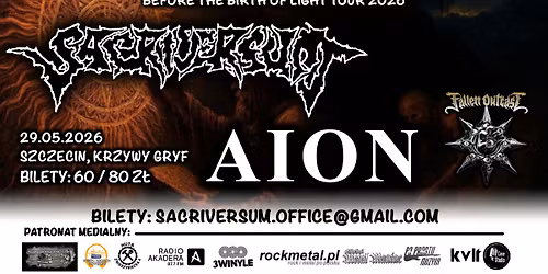 SACRIVERSUM, AION, FALLEN OUTCAST - 29.05 Szczecin, Krzywy Gryf