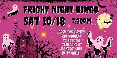 Seattle Eagles' October Bingo Night!