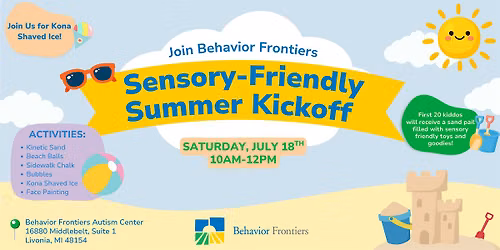 Behavior Frontiers Livonia Summer Sensory Kickoff