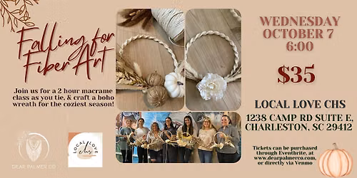 Falling For Fiber Art- Macrame Wreath Class
