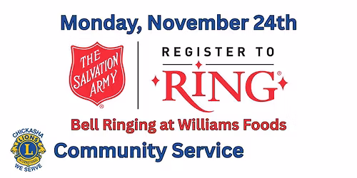 Community Service - Bell Ringing at Williams Foods