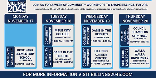 Billings 2045: Community Planning Week