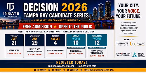 2026 candidate series. Free admission. Will be huge networking experience