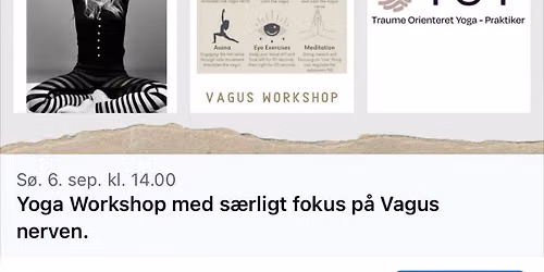 FULDT BOOKET - NY d 8 NOV - Yoga Workshop med s\u00e6rligt fokus p\u00e5 Vagus nerven.