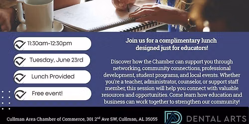 Lunch & Learn Beyond the Classroom: How the Chamber can support you and your students!