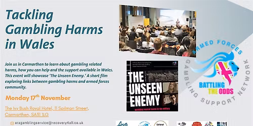 Tackling Gambling Harms in Wales - Ara Community Event - Carmarthen