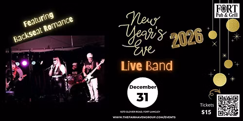NYE with Backseat Romance @Fort Pub & Grill