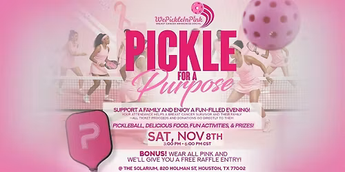 We Pickle In Pink: A Breast Cancer Awareness Pickleball Social