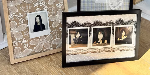 21FLM Scrap Fabric and Lace Polaroid Frame Event