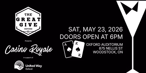The Great Give Oxford presents Casino Royale in support of United Way Oxford