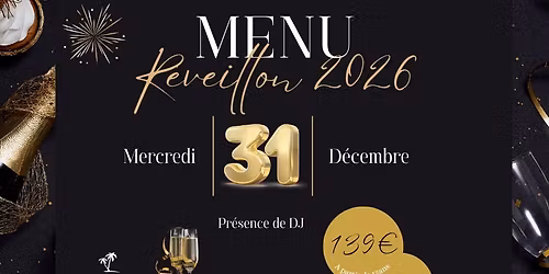 Menu du r\u00e9veillon de la Saint Sylvestre