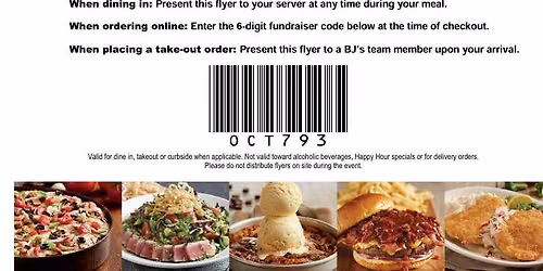 Wildcat Dine Out Fundraiser at BJ's Restaurant & Brewhouse